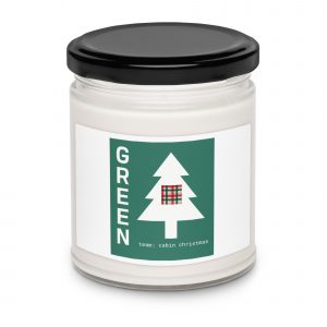 green christmas candle