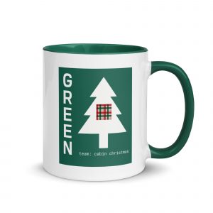 green christmas mug